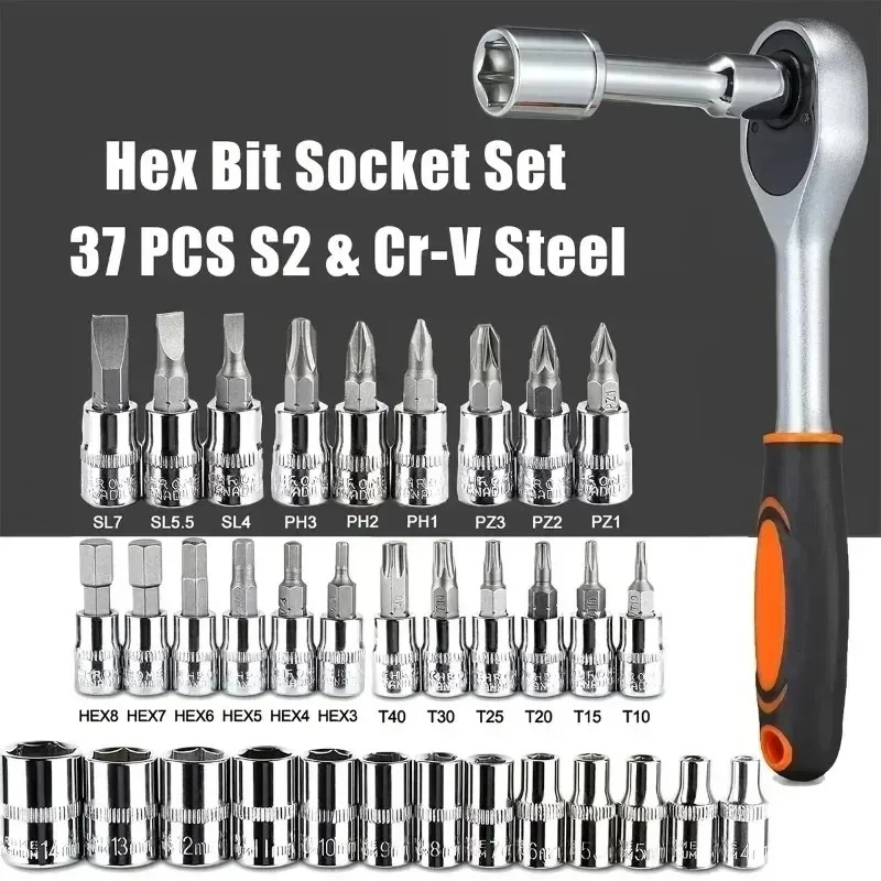 Workshop Tools Sale - 46-delige combinatie Xiaofei sleutelset voor autoreparatie,
