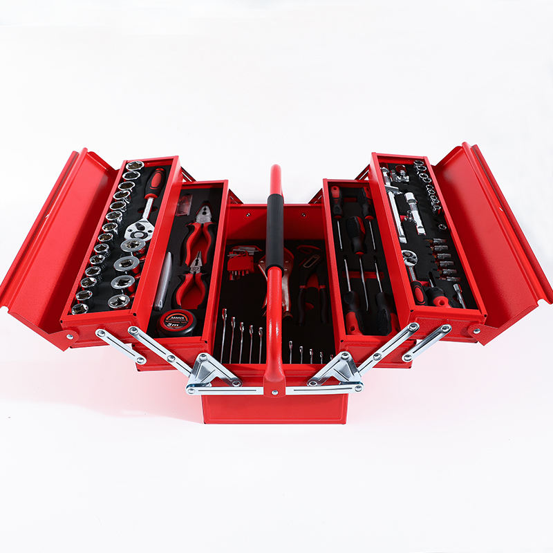 Tools Box For Workshop - 18'' Draagbare Gereedschapskist met Dubbele Handgreep,