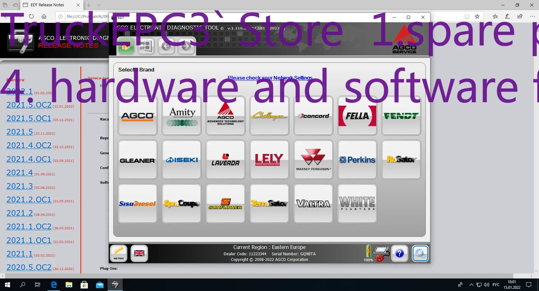 Tools Work - TruckEPC3 AGCO Elektronische Diagnostische Tool Update