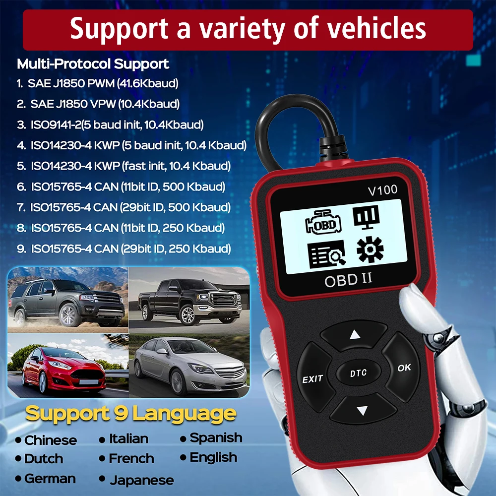 Autoscanner voor 12V OBD2-voer - Workshop Tools English recensie en prijs
