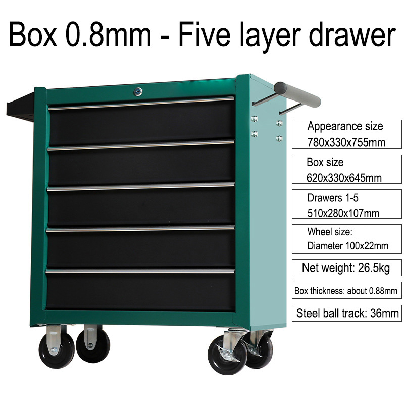 5-laden werkplaatswagen met ge - Tools Box For Workshop recensie en prijs